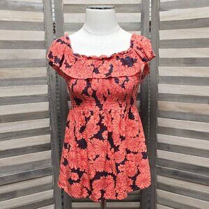 Ruffle Smocked Maternity Tank Top | Isabel Maternity | Small